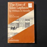 BOOK William D. Howells 'Rise of Silas Lapham' (1957) PB Riverside Editions Edwin H. Cady