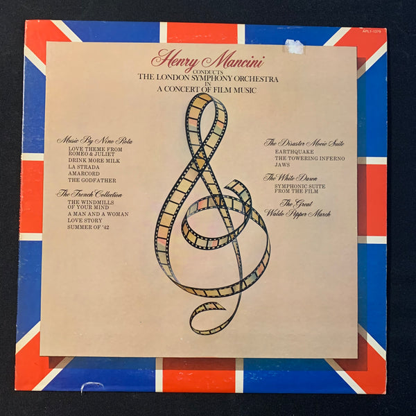 LP Henry Mancini, London Symphony Orchestra 'A Concert of Film Music' (1976) VG+/VG classical soundtrack music