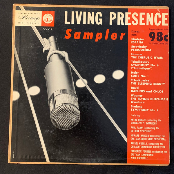 LP Mercury Living Presence Sampler classical music Chabrier, Ravel, Tchaikovsky VG/G+