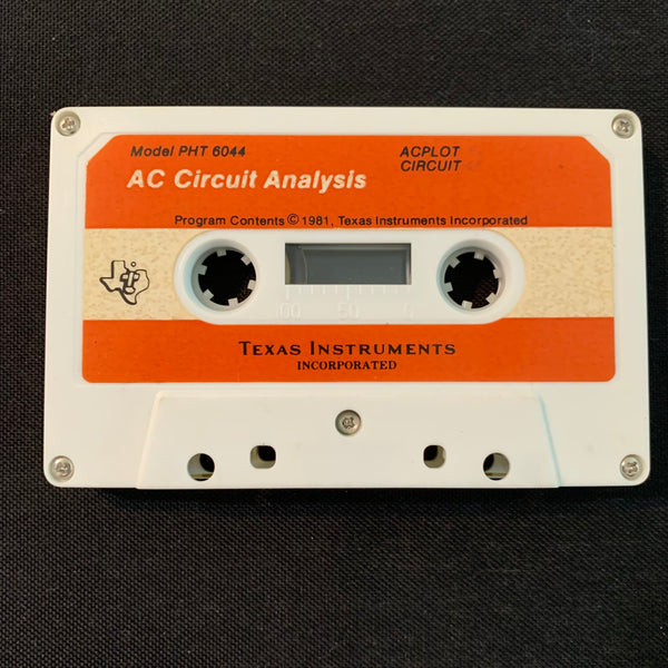 TEXAS INSTRUMENTS TI 99/4A AC Circuit Analysis (1981) tested BASIC cassette software