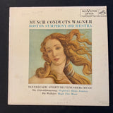 LP Munch Conducts Wagner (1957) VG+/VG classical music vinyl record Boston Symphony Orchestra