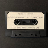TEXAS INSTRUMENTS TI 99/4A Sorcerer's Castle/Lunar Lander (1983) tested UK cassette game software