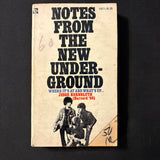 BOOK Jesse Kornbluth 'Notes From the New Underground' (1968) PB counterculture