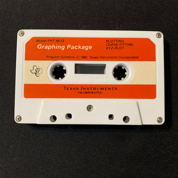 TEXAS INSTRUMENTS TI 99/4A Graphing Package (1980) tested cassette software BASIC math engineering