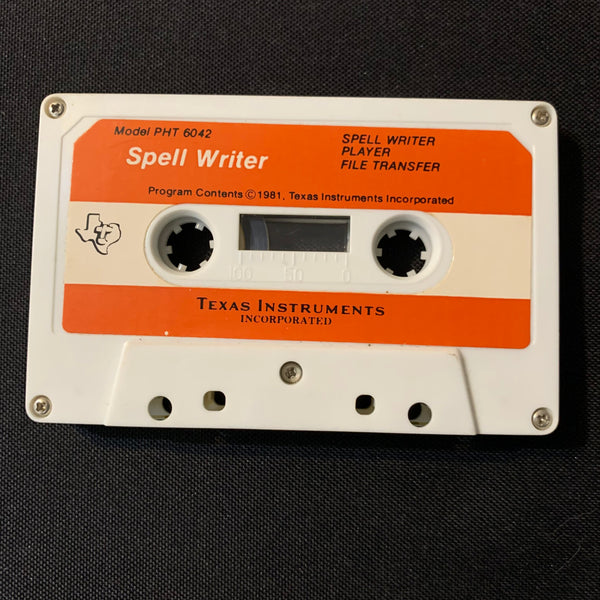 TEXAS INSTRUMENTS TI 99/4A Spell Writer (1981) tested cassette software speech educational