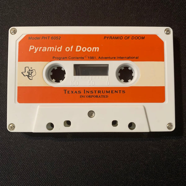 TEXAS INSTRUMENTS TI 99/4A Pyramid of Doom (1981) tested cassette text adventure software