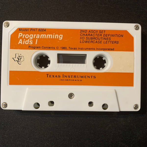 TEXAS INSTRUMENTS TI 99/4A Programming Aids I (1980) tested cassette B ...