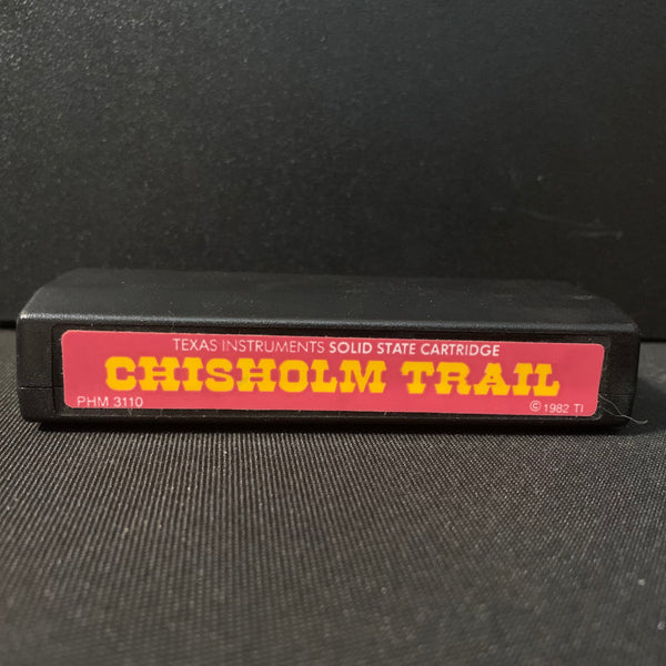 TEXAS INSTRUMENTS TI 99/4A Chisholm Trail (1982) video game cartridge red label
