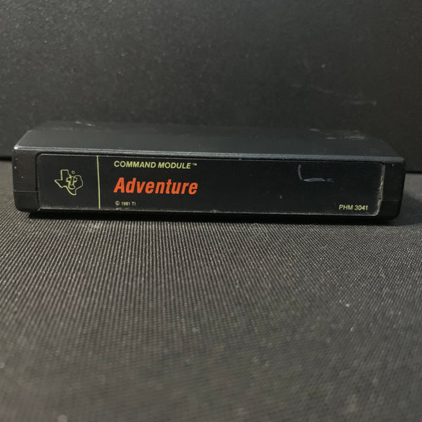 TEXAS INSTRUMENTS TI 99/4A Adventure (1981) black label tested game cartridge text
