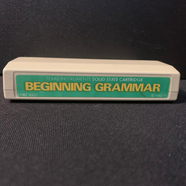 TEXAS INSTRUMENTS TI 99/4A Beginning Grammar (1982) tested educational cartridge white