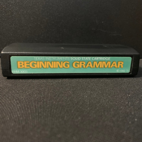 TEXAS INSTRUMENTS TI 99/4A Beginning Grammar (1982)  tested cartridge green/black