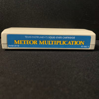 TEXAS INSTRUMENTS TI 99/4A Meteor Multiplication (1982) tested blue label cartridge math game