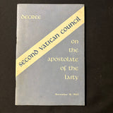 BOOK Second Vatican Council Decree On the Apostolate of the Laity (1965) Catholic Welfare Conference