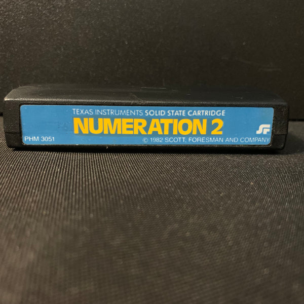 TEXAS INSTRUMENTS TI 99/4A Numeration 2 (1982) tested blue label math educational cartridge