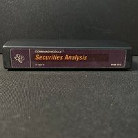 TEXAS INSTRUMENTS TI 99/4A Securities Analysis (1980) cartridge financial stocks