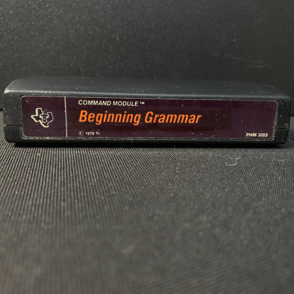 TEXAS INSTRUMENTS TI 99/4A Beginning Grammar (1979) tested educational cartridge black