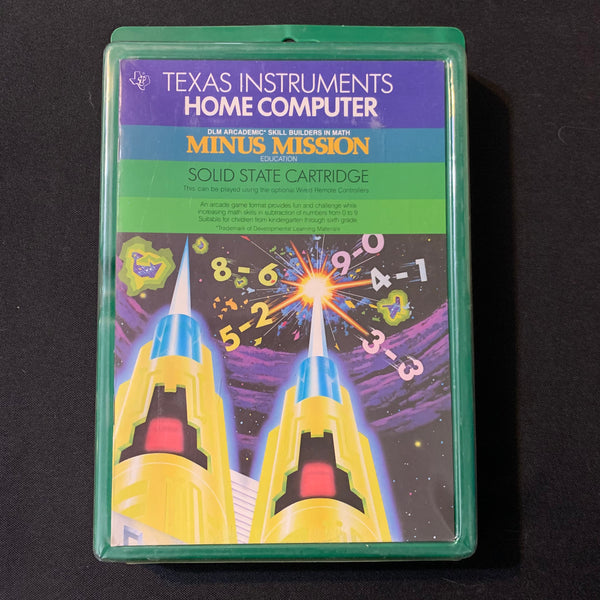TEXAS INSTRUMENTS TI 99/4A Minus Mission (1982) tested boxed math game software