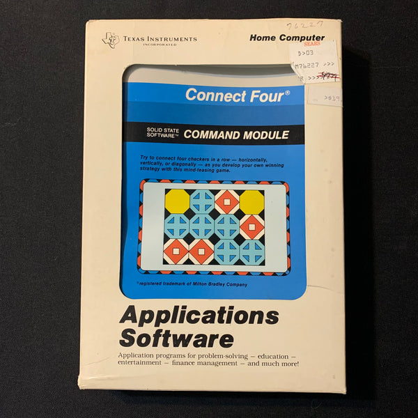 TEXAS INSTRUMENTS TI 99/4A Connect Four (1979) tested boxed complete game cartridge
