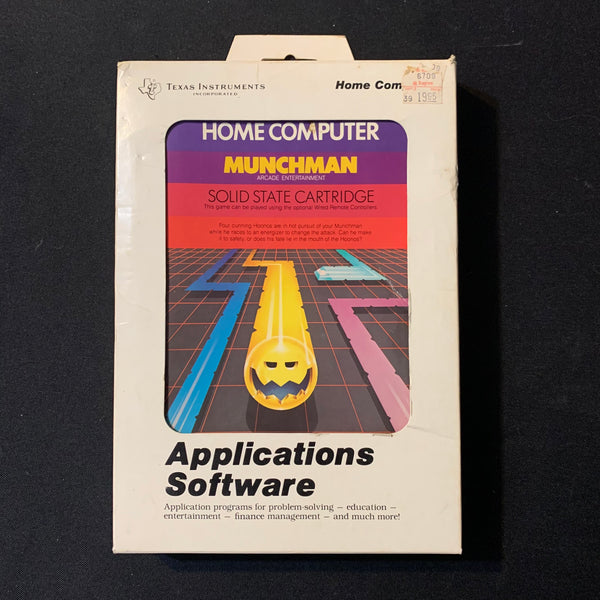 TEXAS INSTRUMENTS TI 99/4A Munchman (1981) tested complete boxed cartr ...