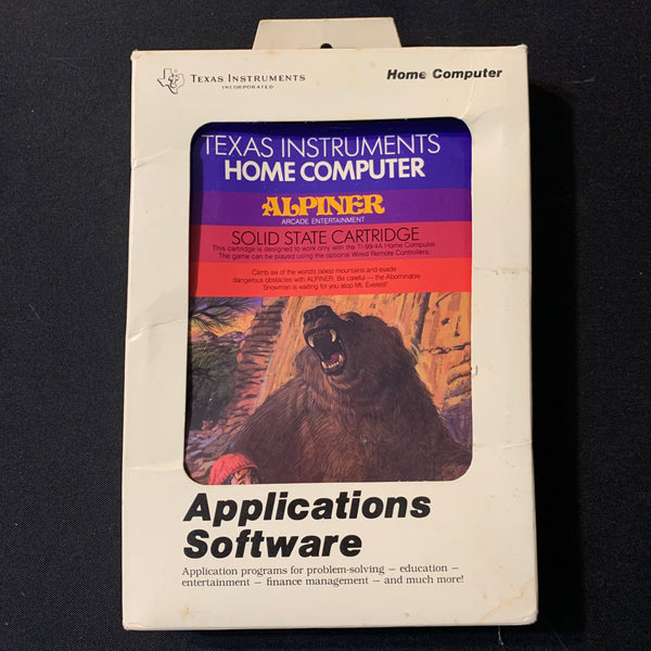 TEXAS INSTRUMENTS TI 99/4A Alpiner (1982) tested boxed video game cartridge complete