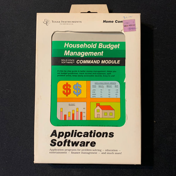 TEXAS INSTRUMENTS TI 99/4A Household Budget Management (1979) tested boxed cartridge