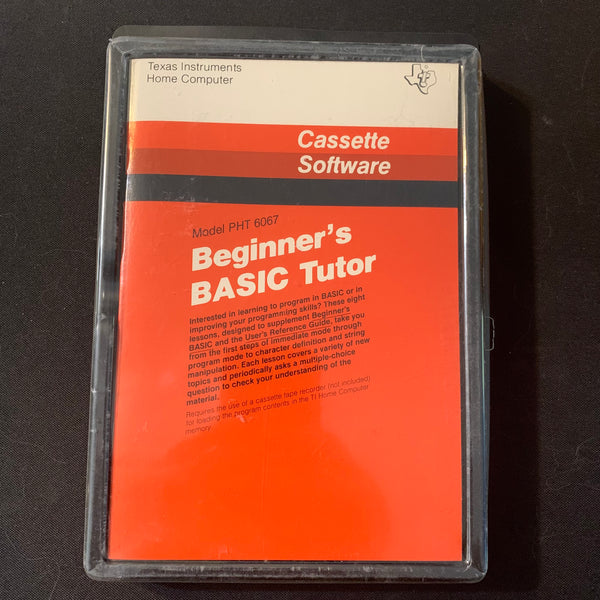 TEXAS INSTRUMENTS TI 99/4A Beginner's BASIC Tutor (1982) boxed cassett ...