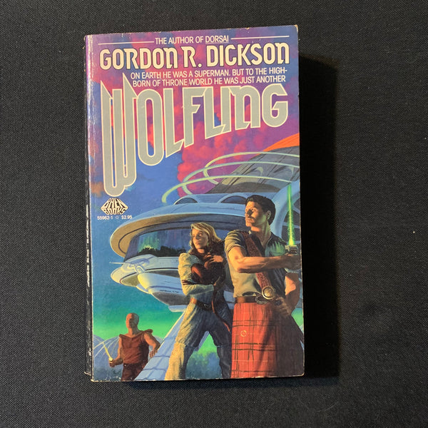 BOOK Gordon R. Dickson 'Wolfling' (1985) Baen science fiction PB