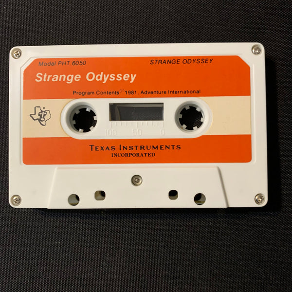 TEXAS INSTRUMENTS TI 99/4A Strange Odyssey (1981) tested cassette adventure game software