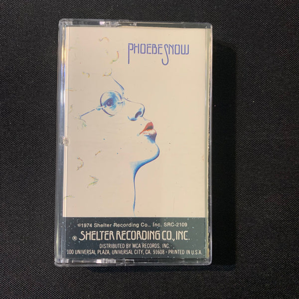 CASSETTE Phoebe Snow self-titled (1974) original Shelter Records tape paper labels vintage