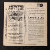 LP Peggy Lee 'Latin ala Lee!' (1960) Afro-Cuban rhythm Broadway hits VG/VG vinyl record