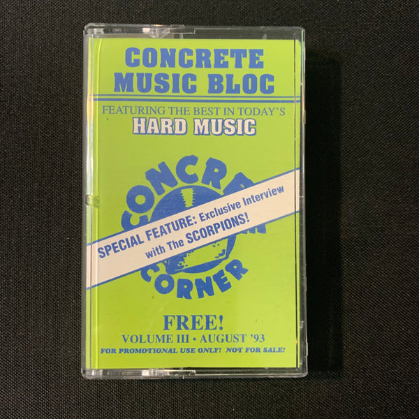 CASSETTE Concrete Music Bloc August 1993 Scorpions, Raging Slab, Season to Risk