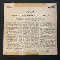 LP Madama Butterfly Highlights (1958) VG/VG opera classical vinyl record