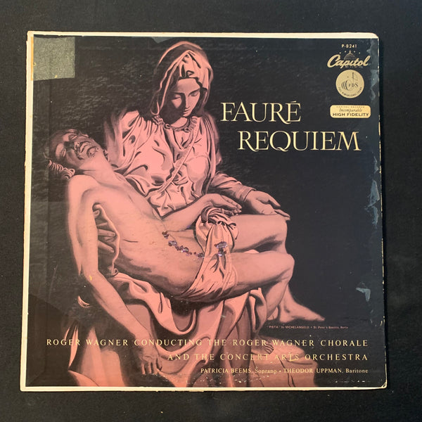 LP Faure 'Requiem' (1957) Roger Wagner Chorale, Concert Arts Orchestra VG/VG classical music vinyl record