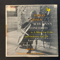 LP Pablo Casals with Prades Festival Orchestra 'Schumann Concerto in a Minor for Cello and Orchestra' (1954) VG/VG vinyl record