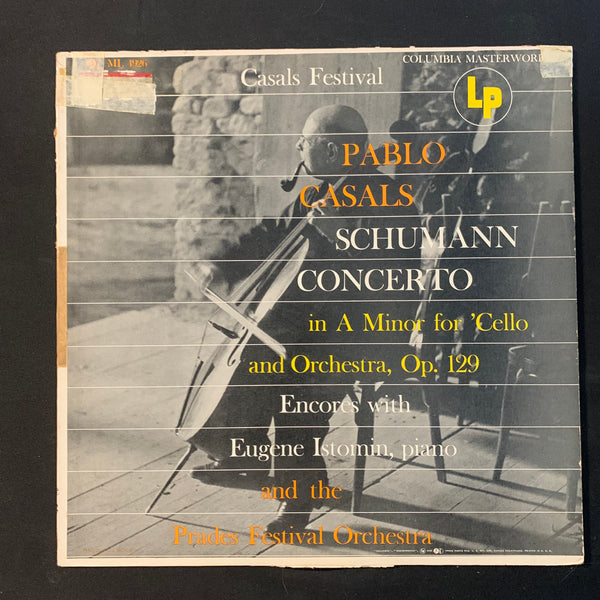 LP Pablo Casals with Prades Festival Orchestra 'Schumann Concerto in a Minor for Cello and Orchestra' (1954) VG/VG vinyl record