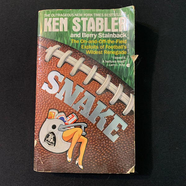 BOOK Ken Stabler, Barry Stainback 'Snake' (1986) football biography paperback