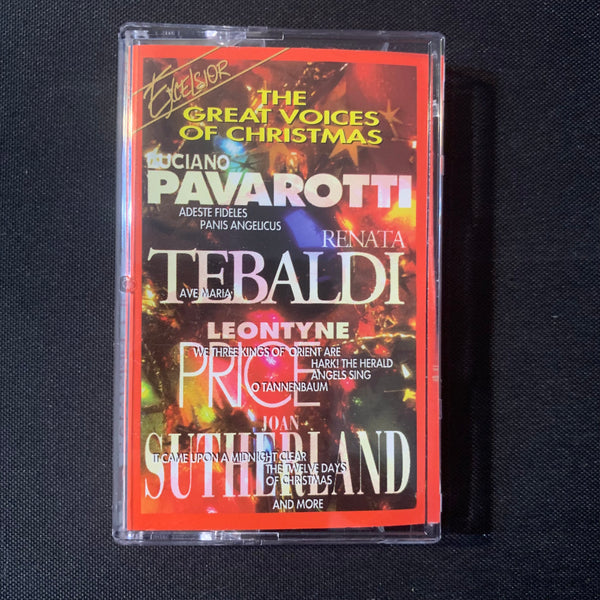 CASSETTE Great Voices of Christmas (1994) Pavarotti, Leontyne Price, Joan Sutherland