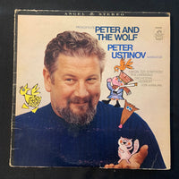 LP Peter Ustinov 'Peter and the Wolf', Haydn 'Toy Symphony' VG/G+ Herbert von Karajan