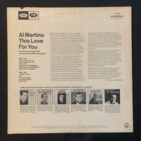 LP Al Martino 'This Love For You' (1967) VG+/VG vinyl record