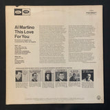 LP Al Martino 'This Love For You' (1967) VG+/VG vinyl record