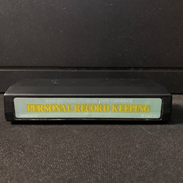 TEXAS INSTRUMENTS TI 99/4A Personal Record Keeping (1982) faded label cartridge