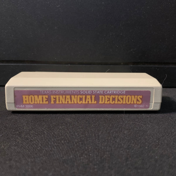 TEXAS INSTRUMENTS TI 99/4A Home Financial Decisions (1982) mauve label cartridge