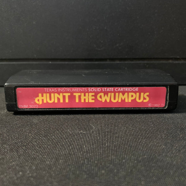 TEXAS INSTRUMENTS TI 99/4A Hunt the Wumpus (1982) red label video game cartridge