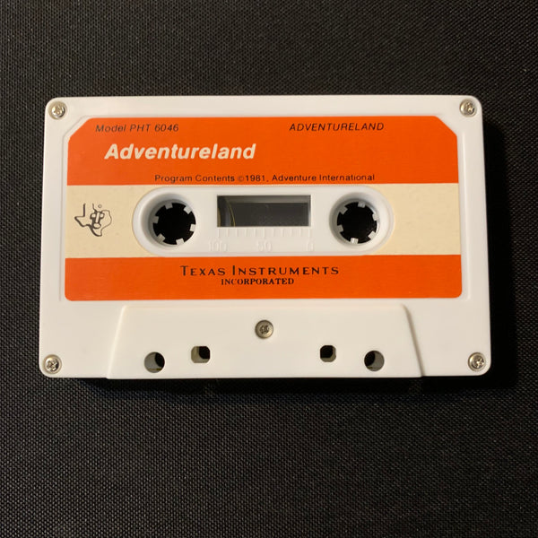 TEXAS INSTRUMENTS TI 99/4A Adventureland (1981) tested cassette software text adventure