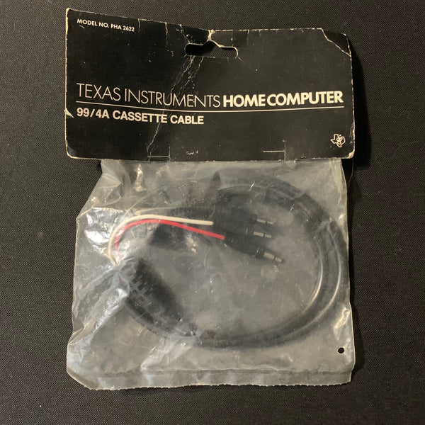 TEXAS INSTRUMENTS TI 99/4A Cassette Cable new old stock on card