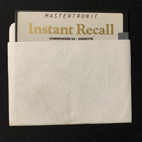COMMODORE 64 Instant Recall (1985) Mastertronic floppy disk ONLY database software