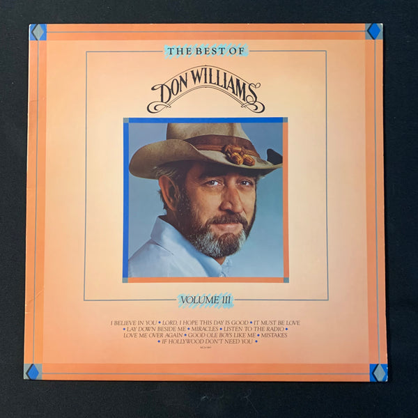 LP Don Williams 'Greatest Hits Vol. III' (1984) VG+/VG+ vinyl record