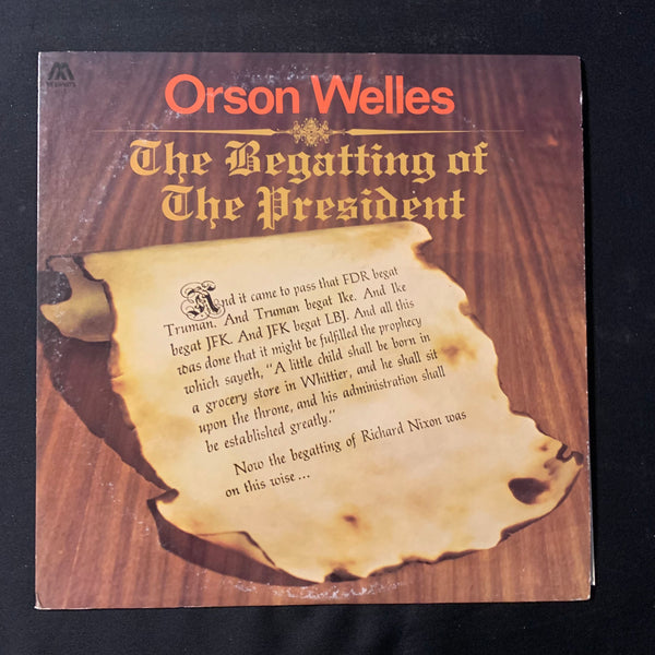 LP Orson Welles 'The Begatting of the President' (1969) VG+/VG comedy spoken word