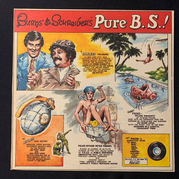 LP Burns and Schreiber 'Pure B.S.!' (1973) VG+/VG+ comedy vinyl record
