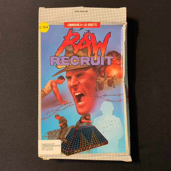 COMMODORE 64 Raw Recruit (1988) tested boxed video game Mastertronic floppy disk